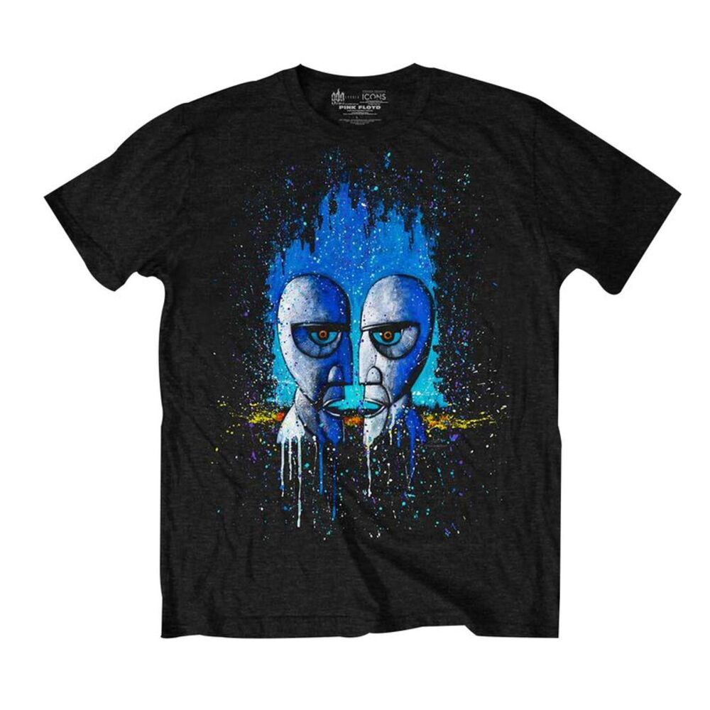Pink Floyd Unisex Adult Division Bell Drips T-Shirt / Black/Blue